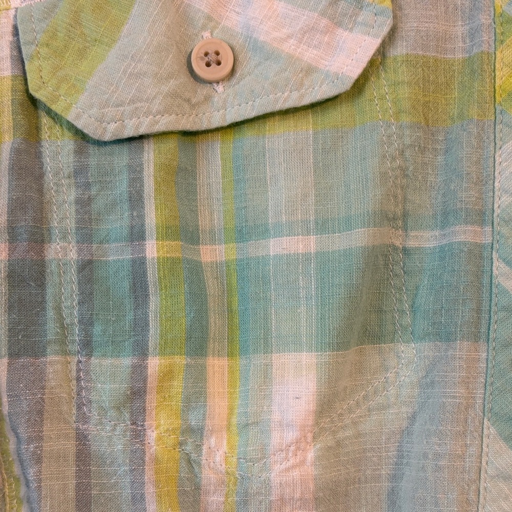 Columbia Women's Linen Style Plaid Button Down - Large - Picture 4 of 11